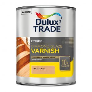 Dulux Trade Diamond Glaze Varnish Clear Satin 1L