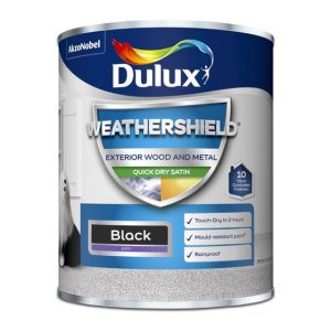 Dulux Weathershield Q/D Satin Black 750ML