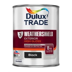 Dulux Trade W/Shield Ext. Gloss Black 1L