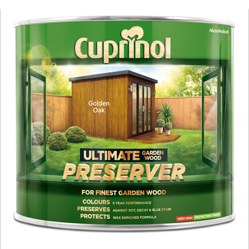 Cuprinol Garden Wood Preserver Golden Oak 1L