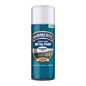 Hammerite Metal Paint Aerosol Hammered Silver 400ml